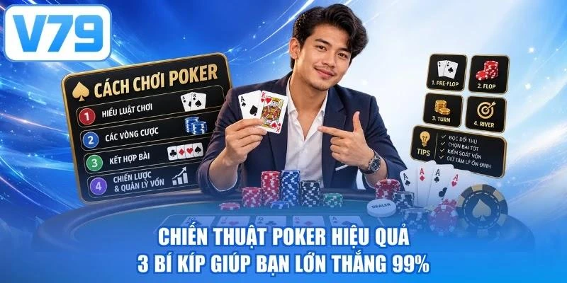 Chiến Thuật Poker Hiệu Quả - 3 Bí Kíp Giúp Bạn Lớn Thắng 99%