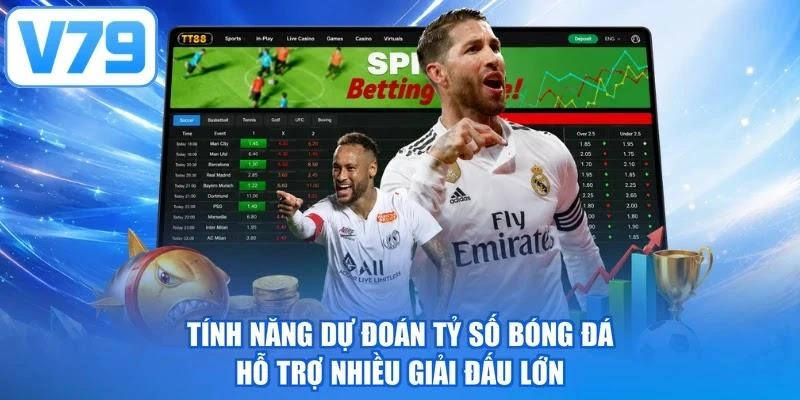 Tính năng dự đoán tỷ số bóng đá hỗ trợ nhiều giải đấu lớn